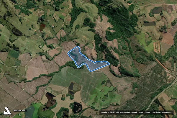 Imagem de satélite de Fazenda Roncador ? Barragem - MAP-03 em Mariana Pimentel - RS