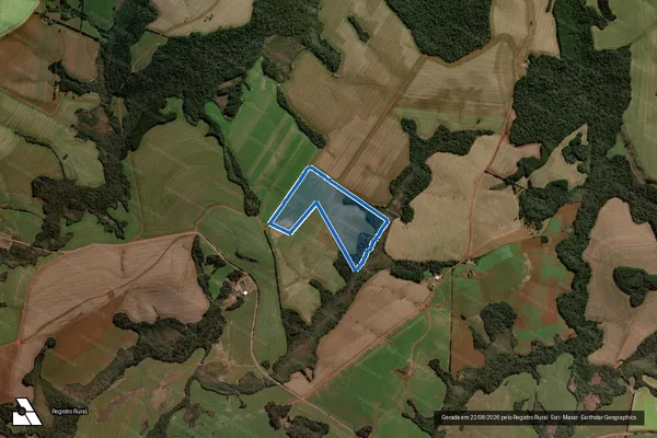 Imagem de satélite de Parte da Gleba n° 02 do Imóvel Fazenda Rodeio - Parcela 1 em Guarapuava - PR