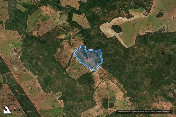 Imagem de satélite de P. A. MONTE SINAI - Lote 25 em Doverlândia - GO