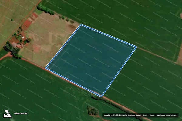 Imagem de satélite de Área A - Parcela 1 em Bossoroca - RS