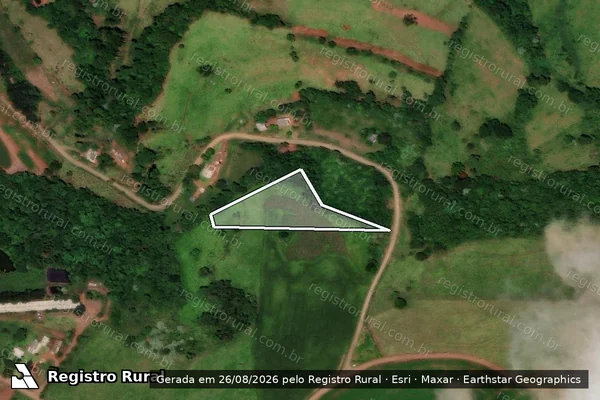 Imagem de satélite de Parte do Lote Rural n° 137, Gleba A - Parte 1 em Flor do Sertão - SC