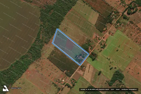Imagem de satélite de Projeto de Assentamento Mateira - LOTE 74 em Paraíso das Águas - MS