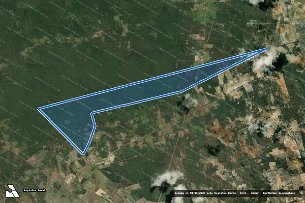 Imagem de satélite de PROJETO DE ASSENTAMENTO TRÊS CORAÇÕES - RESERVA LEGAL - Parte 1 em Serra Caiada - RN