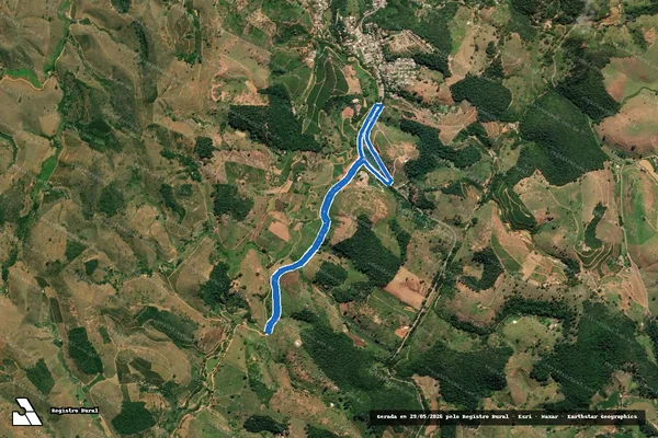 Imagem de satélite de FAZENDA SOUZA VALE - Parte 4_ES-484; ES-165 em Afonso Cláudio - ES