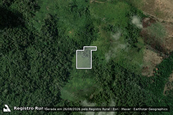 Imagem de satélite — Desmatamento ano-PRODES 2007 - Aveiro/PA