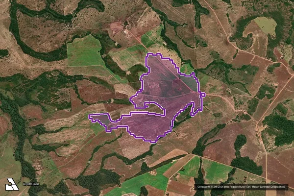 Imagem de satélite — Desmatamento ano-PRODES 2000 - Planalto da Serra/MT