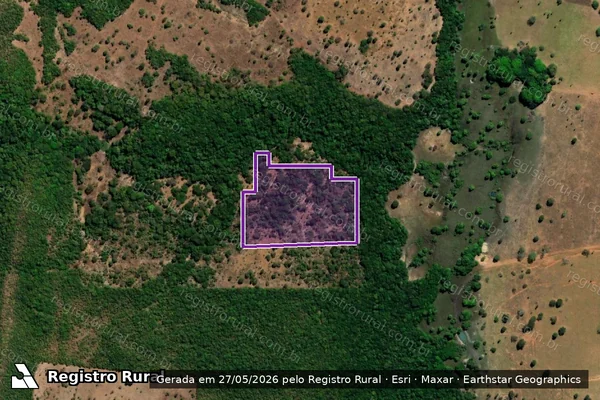 Imagem de satélite de Desmatamento classificado pelo INPE/PRODES no ano-PRODES 2000 em Aruanã - GO