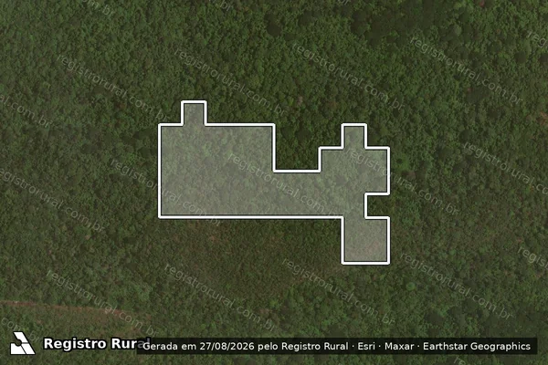 Imagem de satélite — Desmatamento ano-PRODES 2007 - Guarantã do Norte/MT