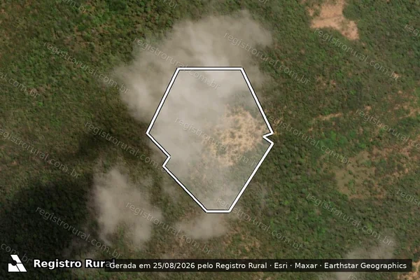 Imagem de satélite — Desmatamento ano-PRODES 2000 - Ribeirão do Largo/BA