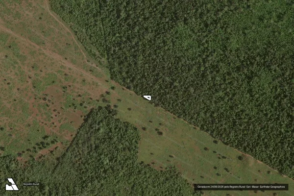 Imagem de satélite — Desmatamento ano-PRODES 2007 - Conceição do Araguaia/PA