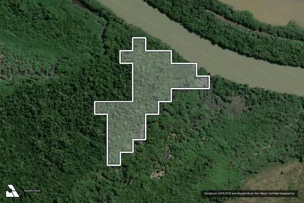 Imagem de satélite — Desmatamento ano-PRODES 2007 - Ipixuna do Pará/PA