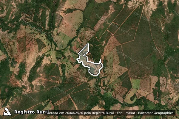 Imagem de satélite — Desmatamento ano-PRODES 2000 - Montes Claros/MG