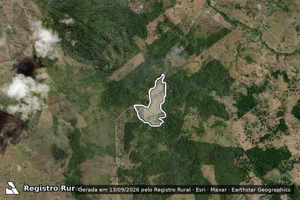 Imagem de satélite — Desmatamento ano-PRODES 2000 - Pau Brasil/BA
