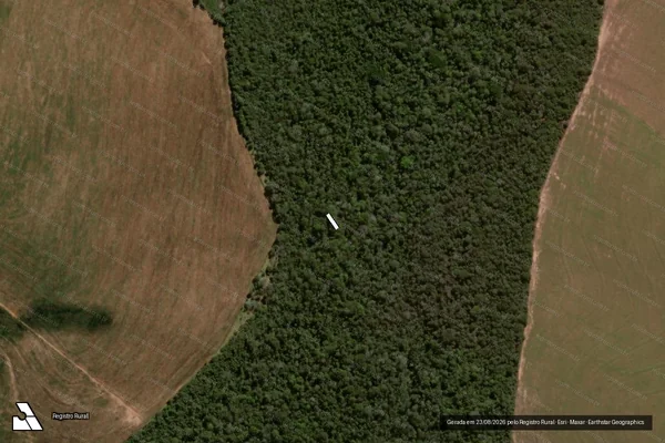 Imagem de satélite — Desmatamento ano-PRODES 2007 - Diamantino/MT