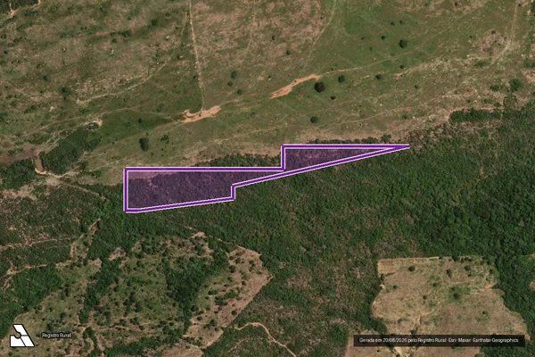 Imagem de satélite — Desmatamento ano-PRODES 2000 - Planalto da Serra/MT
