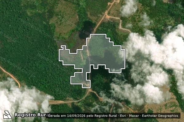 Imagem de satélite — Desmatamento ano-PRODES 2007 - Vitória do Xingu/PA