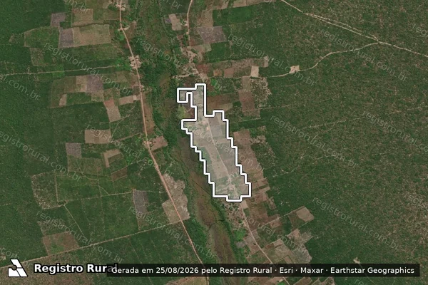 Imagem de satélite — Desmatamento ano-PRODES 2000 - Santana do Maranhão/MA