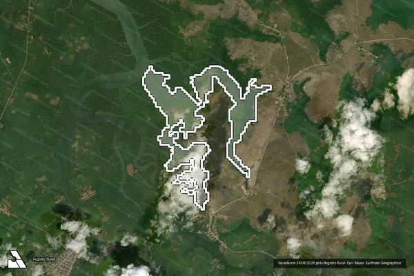 Imagem de satélite — Desmatamento ano-PRODES 2007 - Maracanã/PA