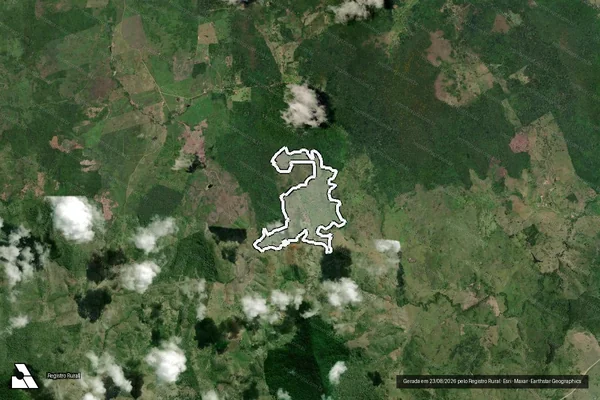Imagem de satélite — Desmatamento ano-PRODES 2000 - Itaju do Colônia/BA